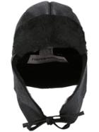 Gosha Rubchinskiy Sheepskin Lined Pilot Hat, Men's, Size: Medium, Black, Acrylic/polyester