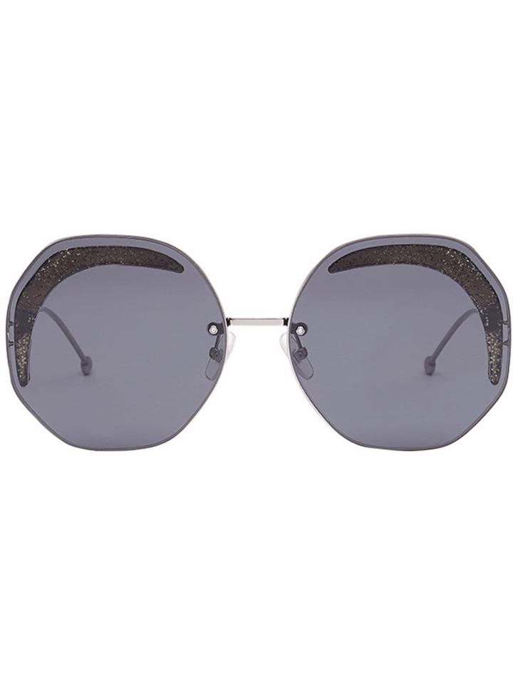 Fendi Eyewear Octagonal Frame Sunglasses - Grey