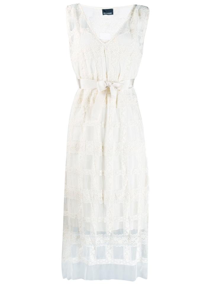 Ermanno Scervino Bow Tie Lace Dress - White