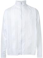 Cottweiler Striped Zipped Jacket, Men's, Size: Medium, White, Polyester/cotton