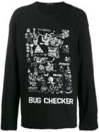 Johnundercover Illustration Print Long Sleeve Top - Black