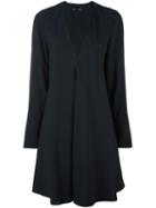 Proenza Schouler Longsleeved Flared Dress, Women's, Size: 4, Black, Silk/acetate/viscose
