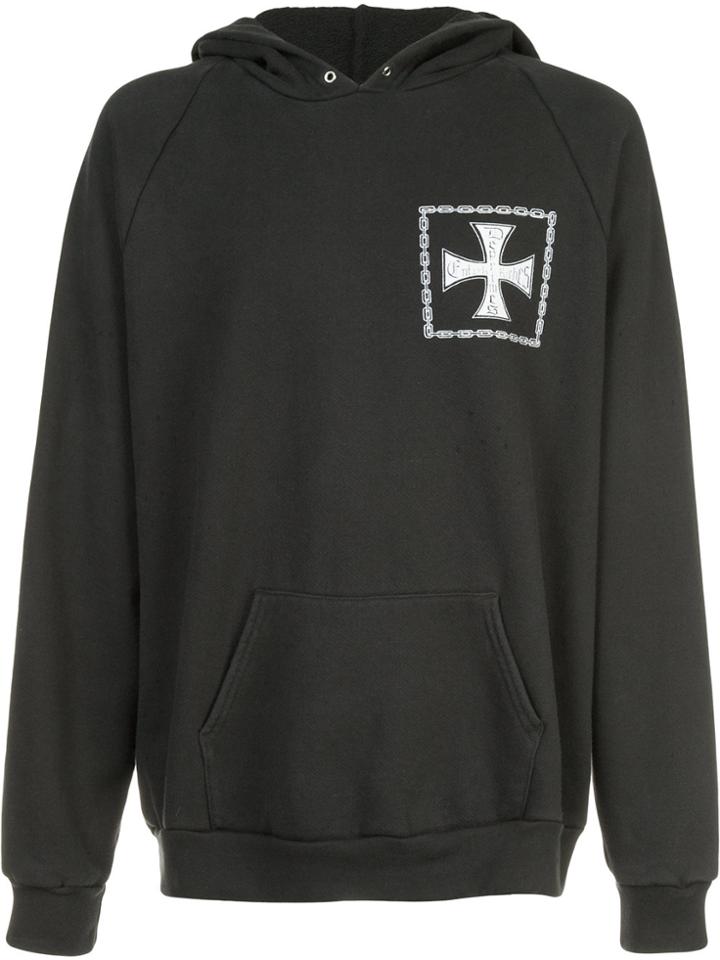 Enfants Riches Déprimés Cross Print Hoodie - Black