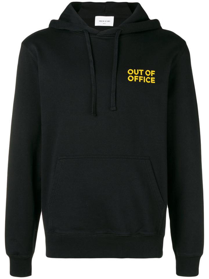 Wood Wood Fred Out Of Office Hoodie - Black