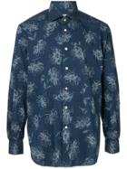Kiton Floral Print Shirt - Blue