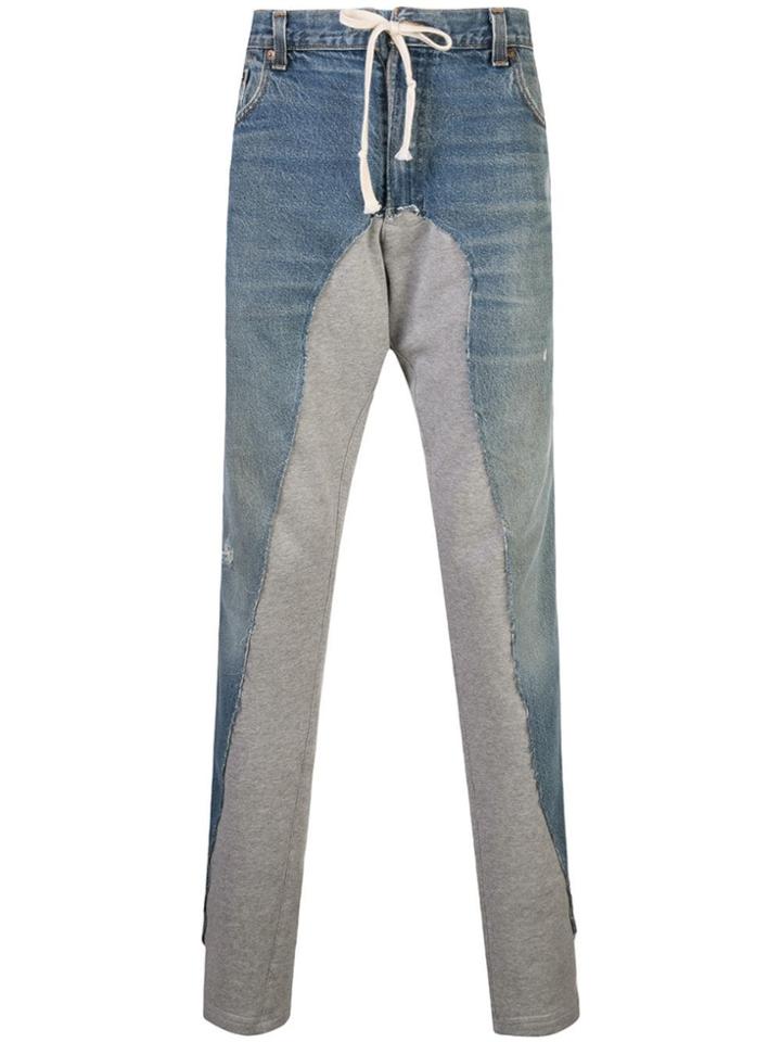 Greg Lauren Drawstring Waist Jeans - Blue