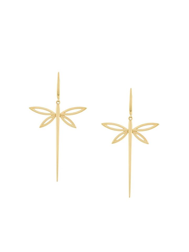 Anapsara Dragonfly Earrings - Metallic