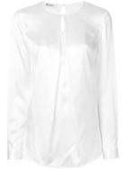 Jason Wu Palm Print Asymmetric Top - Blue