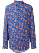 Our Legacy - Floral Print Shirt - Men - Rayon/viscose - L, Blue, Rayon/viscose