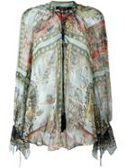 Roberto Cavalli Printed Blouse, Women's, Size: 44, Silk/polyamide/viscose