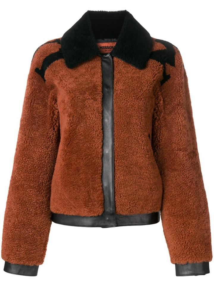 Missoni Shearling Logo Jacket - Brown