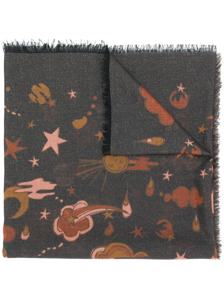 Coach Space Motif Scarf - Grey