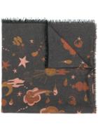 Coach Space Motif Scarf - Grey