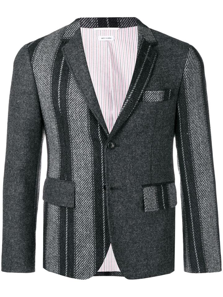 Thom Browne Variegated Repp Fun Mix Sport Coat - Grey