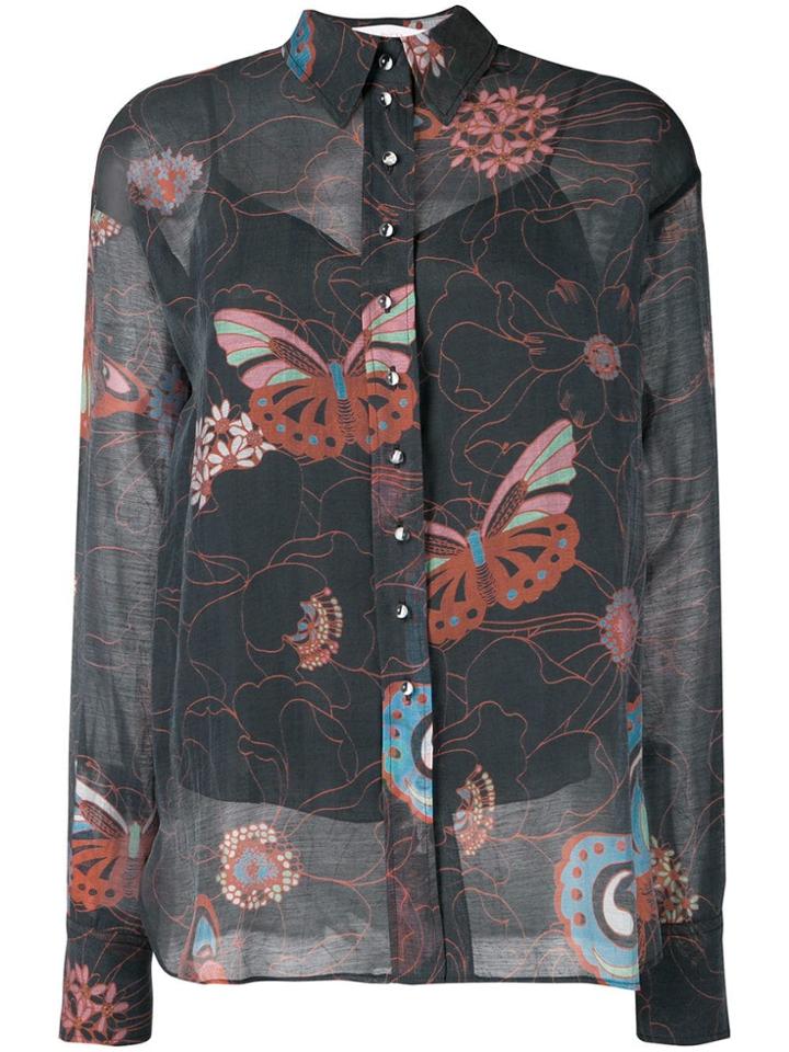 See By Chloé Butterfly Print Shirt - Black
