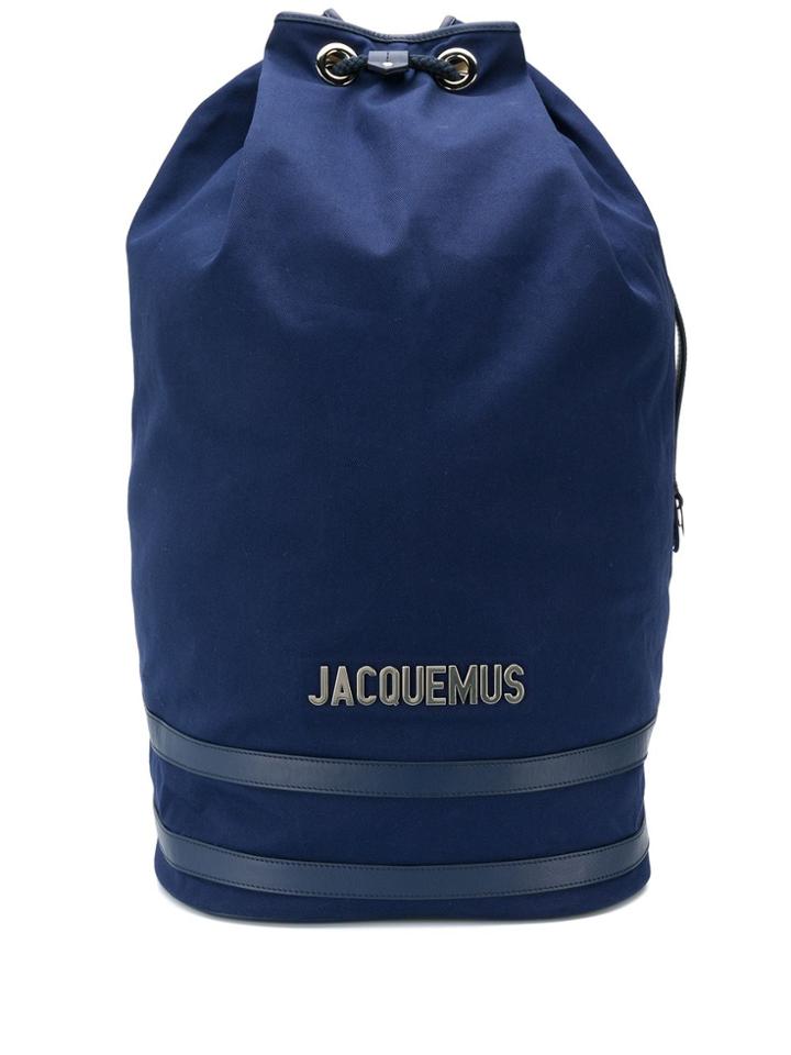 Jacquemus Large Drawstring Backpack - Blue