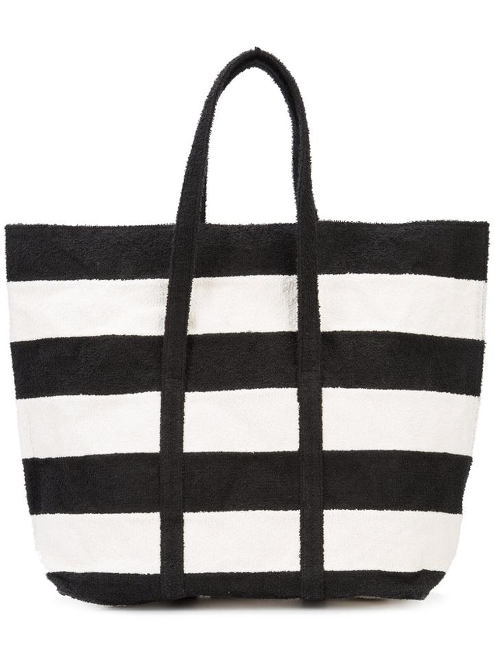 Zilla Striped Shopper Bag - Black