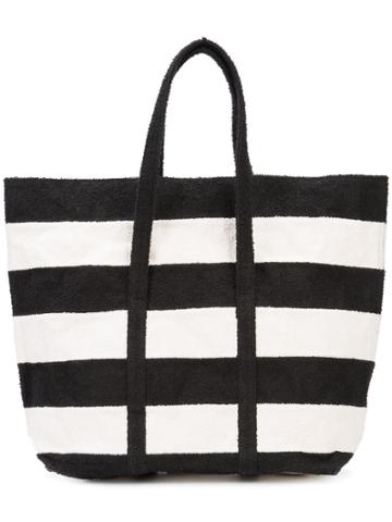 Zilla Striped Shopper Bag - Black
