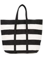 Zilla Striped Shopper Bag - Black
