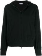 Brunello Cucinelli Beaded Stripe Zip-up Hoodie - Black