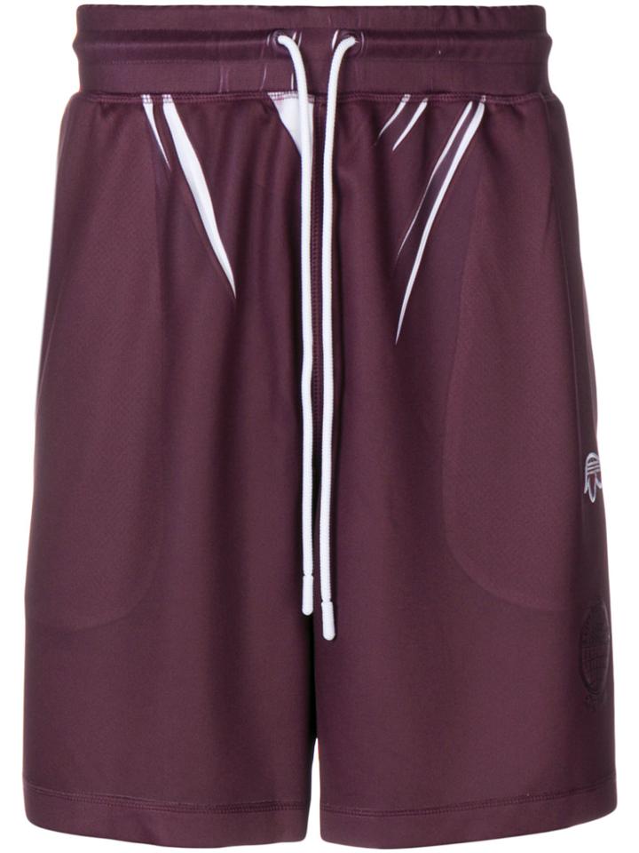 Adidas Originals By Alexander Wang Track Shorts - Pink & Purple