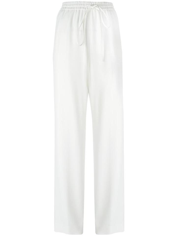 Jil Sander Drawstring Trousers, Women's, Size: 36, White, Acetate/viscose/cotton