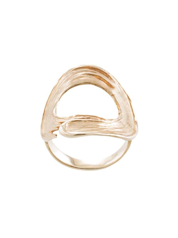 Fjord Brushed-effect Roung Ring - Gold