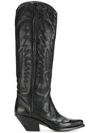 Buttero Tall Western Boots - Black