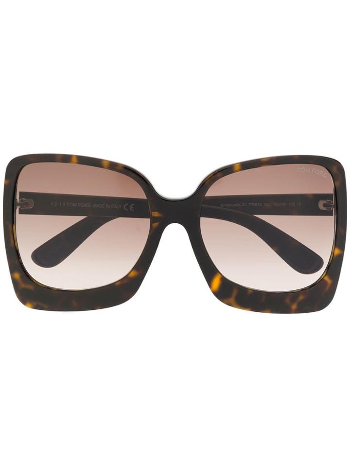 Tom Ford Eyewear Oversized Tinted Sunglasses - Brown