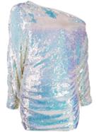 Retrofete Off-shoulder Sequined Dress - White