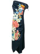 Peter Pilotto One-shoulder Floral Dress - Blue