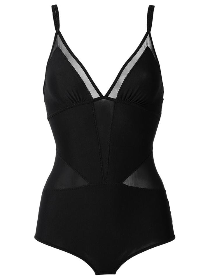 Giuliana Romanno Bodysuit, Women's, Size: P, Black, Elastodiene/polyamide