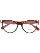 Valentino Eyewear Cat-eye Shaped Glasses - Red