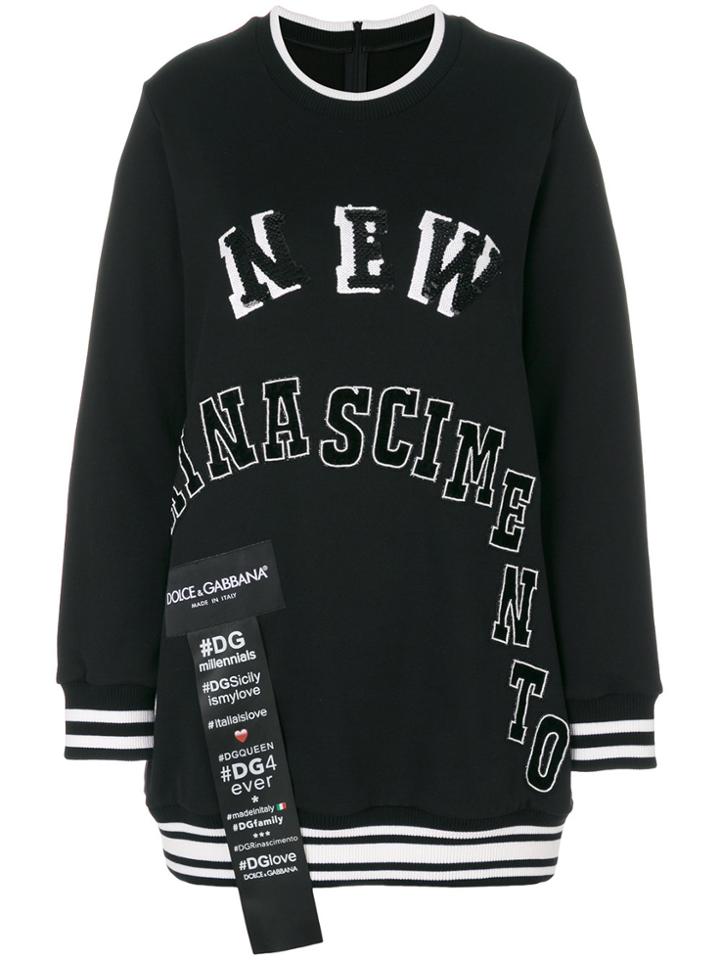 Dolce & Gabbana Patch Appliqué Sweatshirt - Black