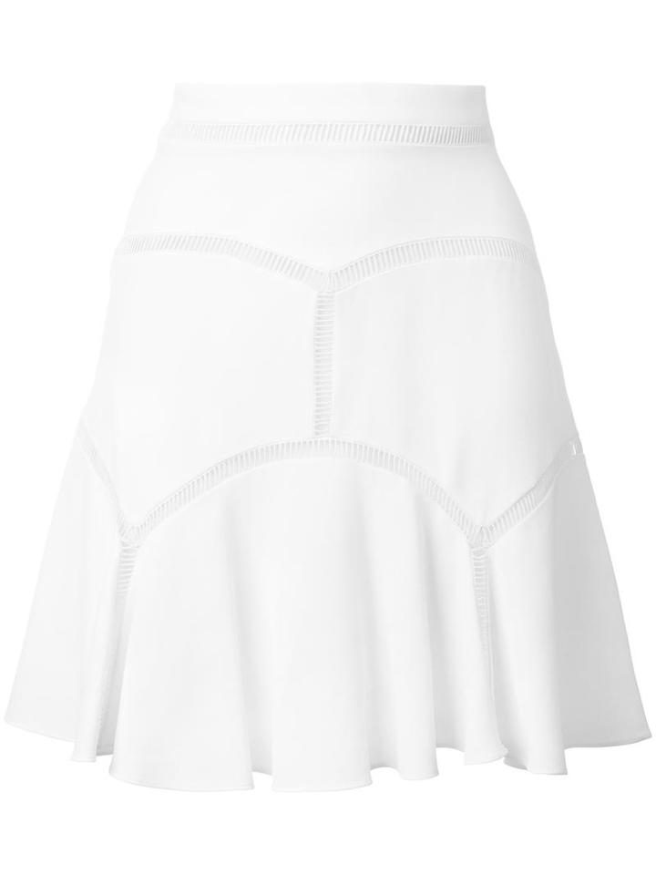 Chloé Crepe Cut Out Seam Skirt, Women's, Size: 34, White, Cotton/polyester/acetate/silk