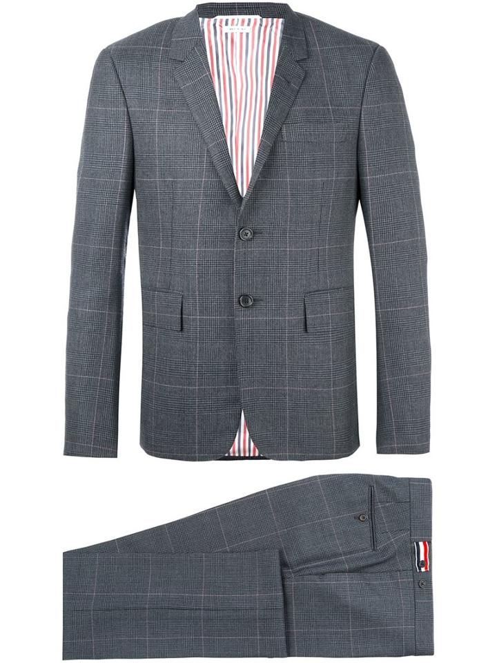 Thom Browne Two Piece Suit, Men's, Size: 5, Grey, Cupro/wool