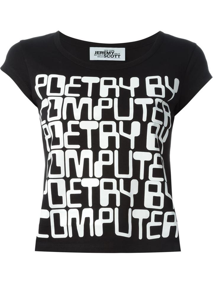 Jeremy Scott Quote Print T-shirt