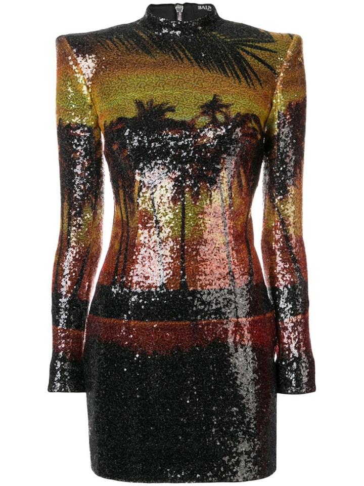 Balmain Sunset Sequin Dress - Black