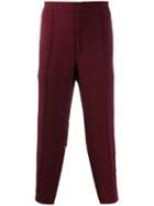 Alexander Mcqueen Trimmed Cropped Trousers - Red