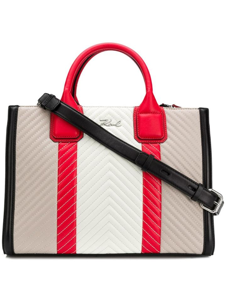 Karl Lagerfeld K/klassik Quilted Tote Bag - Neutrals