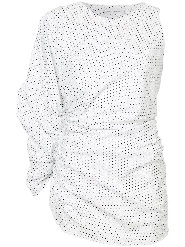 Christopher Esber One-sleeve Gather Blouse - White