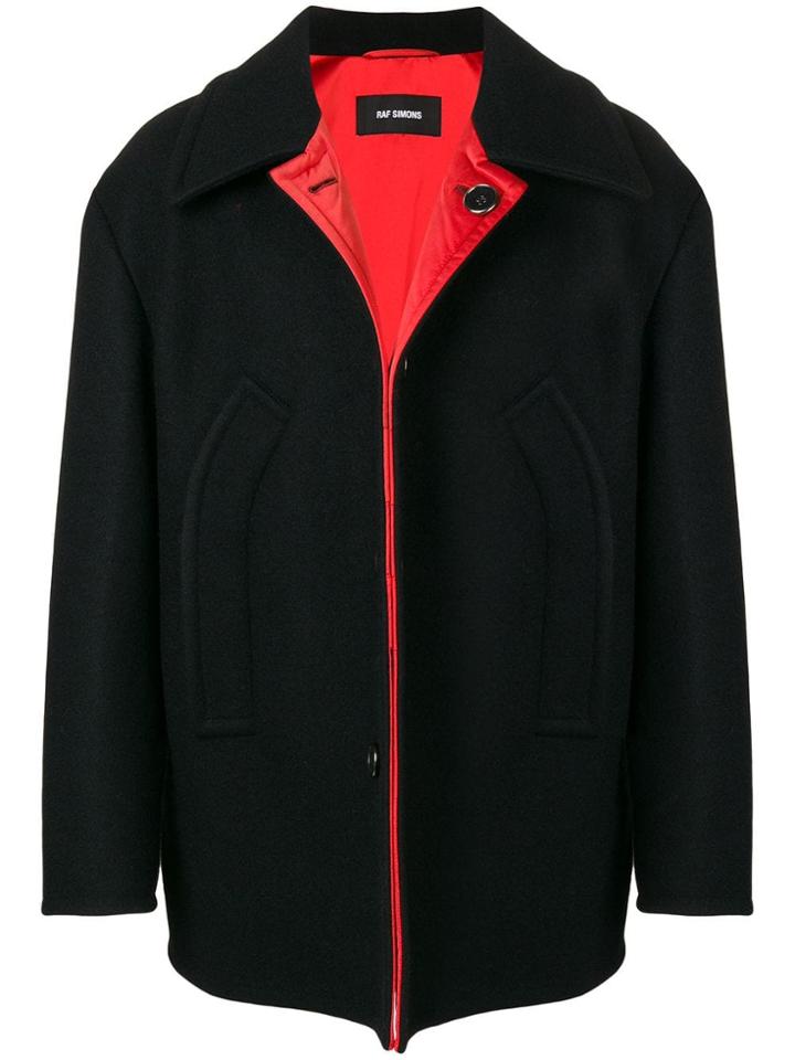 Raf Simons Boxy Fit Coat - Black