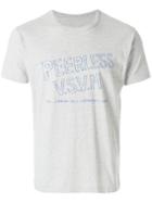 Visvim Embroidered Slogan T-shirt - Grey
