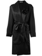 Lanvin - Robe Coat - Women - Silk/polyester/acetate/water - 42, Black, Silk/polyester/acetate/water