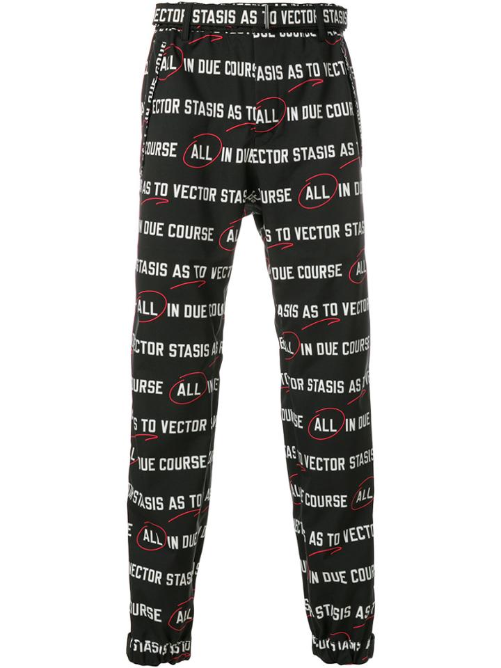 Sacai Printed Joggers - Black
