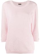 Chanel Pre-owned Three-quarters Sleeve Textured Jumper - Pink