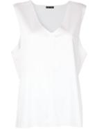 Baja East V Neck Top, Women's, Size: 1, White, Triacetate/polyester