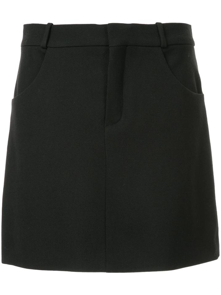 Chloé A-line Mini Skirt - Black