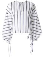 Ujoh Striped Pattern Bloud - White