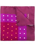 Paul Smith Polka-dot Pocket Square - Pink & Purple